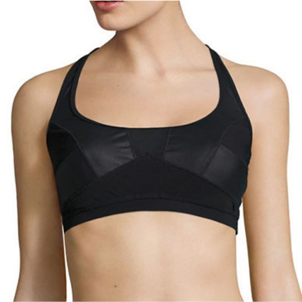 Profile By Gottex Onyx Racerback Cropped Swim Top-BLACK 8